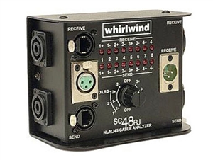 Whirlwind SC48RJ, SC Series NL, XLR & RJ45 Cable Tester