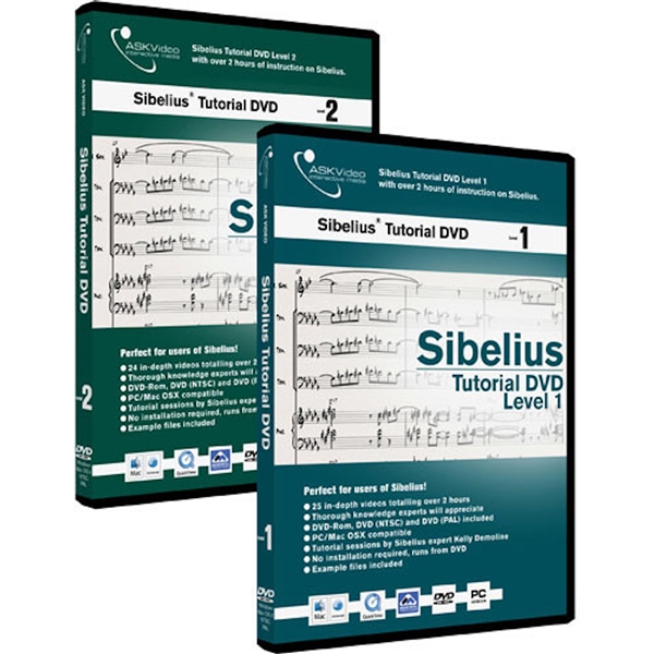 AskVideo Sibelius Tutorial DVD Bundle with Level 1 and 2