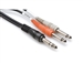 Hosa STP-201 Y-Cable - 1/4-inch TRS to 1/4-inch TS/TS - 1m (3.3 ft.)