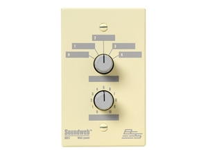 BSS SW9012UK, 5 position source/preset selector, level control (UK) wall controller