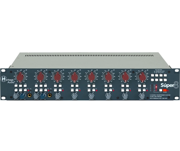 Heritage Audio SÃºper 8 8-Channel Microphone Preamp with Premium 24-Bit 192 kHz ADC