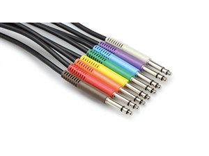 TTS-890 Balanced Patch Cables, TT TRS to Same, 3 ft, Hosa