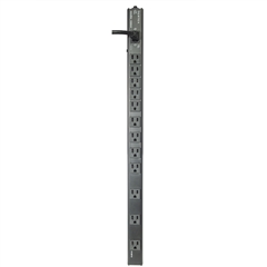Panamax VT-EXT12, 12 outlet power strip designed to be mounted to a vertical section of an equipment