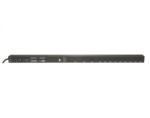 Panamax VT1512-IP BlueBOLT enabled slim form factor vertical rack power conditioner and power sequencer