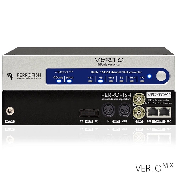 Ferrofish Verto MX MADI to DANTE Converter