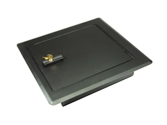 Whirlwind WFFD12X1KIT - Wall frame - 13" x 13" x 1", black, with door and WFI1212B, fits 12" x 12" recessed electrical box