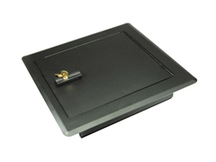 Whirlwind WFFD12X2.5KIT - Wall frame - 13" x 13" x 2.5", black, with door and WFI12X12B, fits 12" x 12" recessed electrical box