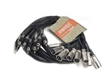 Hosa XRM-803MTL 8-Channel Snake Cable - XLRM to Metal RCA - 3m