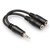 Hosa YMM-232 Y-Cable 3.5mm TRS to Dual 3.5mm TRSF - 6 in.