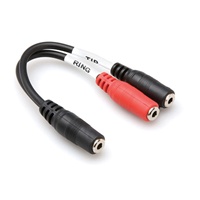 Hosa YMM-379 Y-Cable - 1/8-inch (3.5mm) TRSF to Dual 1/8-inch (3.5mm) TSF - 6 in.