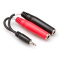 Hosa YMP-137 Y-Cable - Stereo 3.5mm to Dual 1/4-inch TSF - 6 in.