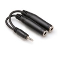 Hosa YMP-233 Y-Cable - Stereo 3.5mm to Dual 1/4-inch TRSF - 6 in.