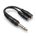 Hosa YMP-234 Y-Cable - 1/4-in TRS to Dual 1/8-inch (3.5mm) TRSF, 6 in..