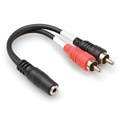 Hosa YMR-197 Y-Cable - 1/8-inch (3.5mm) TRSF to Dual RCA - 6 in.