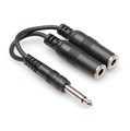 Hosa YPP-111 Y-Cable - 1/4-in TS to Dual 1/4-in TS(F) - 6 in.