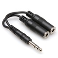 Hosa YPP-118 Y-Cable - 1/4-in TRS to Dual 1/4-in TRSF, 6 in.