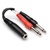 Hosa YPP-136 Y-Cable - 1/4-in TRS Female to Two 1/4-in TS Males, 6 in.
