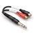 Hosa YPR-102 Y-Cable - 1/4-inch TRS to Dual RCA(F) - 6 in.