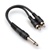 Hosa YPR-124 Y-Cable - 1/4-inch TS to Dual RCA - 6 in.
