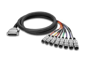 Zaolla ZDX-810M Analog 8-Channel Snake Cable - DB25 to 8 XLRM, 10 Ft.