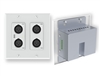 Attero Tech unDX4I - Black, SymNet compatible, 4x2 Channel 2 Gang US Wall Plate