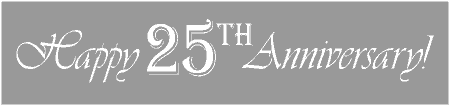 Happy 25th Anniversary Script Banner