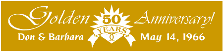 Golden Anniversary Banner with Starburst Seal