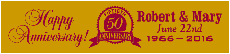 Happy 50th Anniversary Seal Banner
