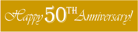 Happy 50th Anniversary Script Banner