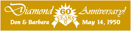 Diamond Anniversary Banner with Starburst Seal