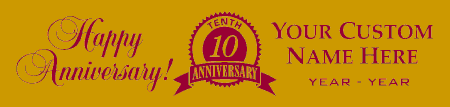 Happy 10th Anniversary Banner Seal