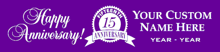 Happy 15th Anniversary Banner Seal