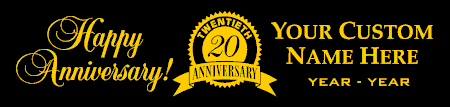 Happy 20th Anniversary Banner Seal