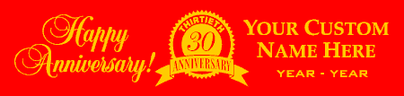 Happy 30th Anniversary Banner Seal