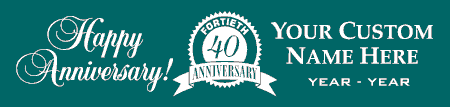 Happy 40th Anniversary Banner Seal