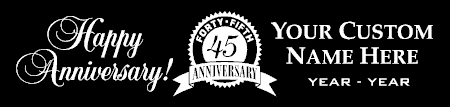 Happy 45th Anniversary Banner Seal