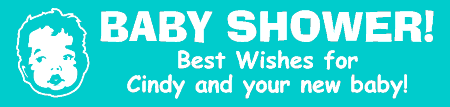 Baby Shower Banner w/Babyface