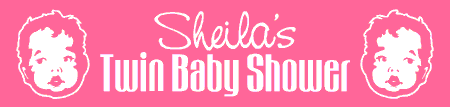 Twin Baby Shower Banner