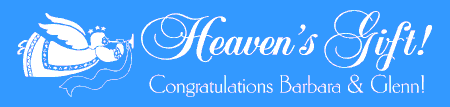 Baby Shower Banner Heaven's Gift Angel