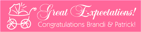 Great Expectations with Carriage Baby Shower Banner