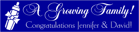 Growing Family Baby Shower Banner