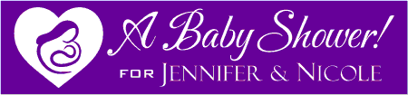 Mother Child Nurturing Heart Baby Shower Banner