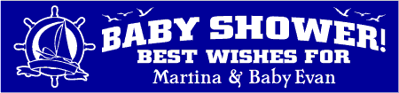 Nautical Themed Baby Shower Banner