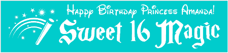 Sweet 16 Magic Birthday Banner