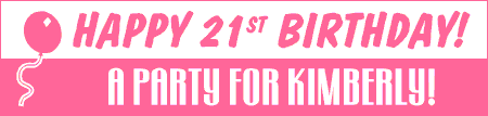 Birthday Party 21 Banner