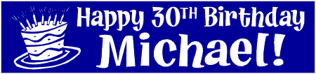 30th Birthday Cake Fun Banner