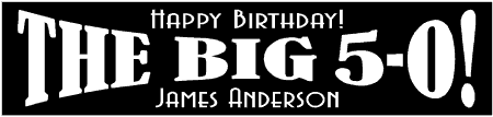 Double Arch BIG 50 Birthday Banner