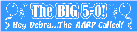The BIG 5-0 Fiftieth Birthday Banner