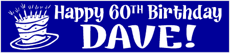 60th Birthday Cake Fun Banner