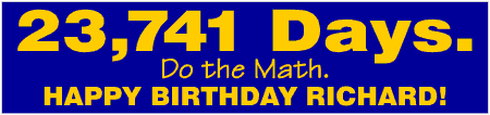 Number of Days in 65th Birthday Banner